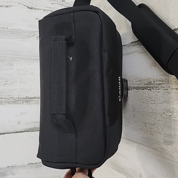 Canon black camera bag soft sided padded NEW without no tag 11" x 5" x 7" - Picture 6 of 10